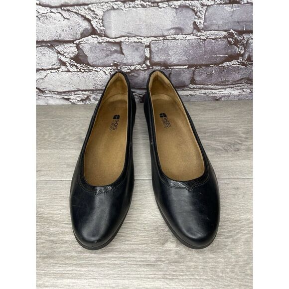 Shoes For Crews 55315 Reese Black Leather Work Slip Flats Women Sz 11M US/43EU - Picture 11 of 16